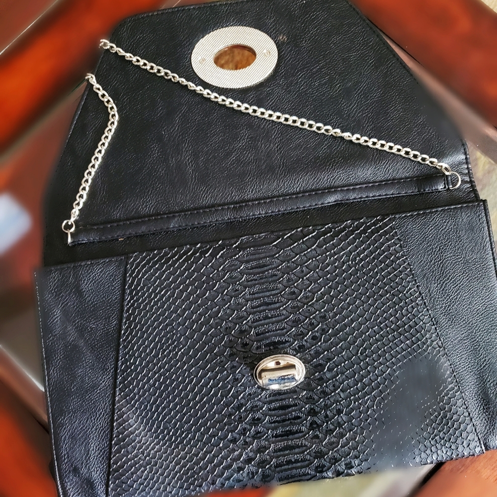 Alligator print envelope purse